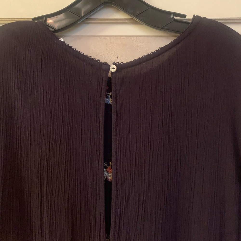 Free People Dark Floral Embroidered Dress - Picture 4 of 6